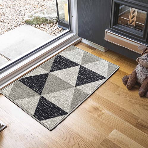 Serdim Rugs Ltd Maschinenwaschbar Griechischer Schlüssel, Dreieck Diamant Designs rutschfeste Teppiche Fußmatten (Dreieck, 40 x 60 cm (1 '10,2 cm x1' 30,5 cm)) von Serdim Rugs