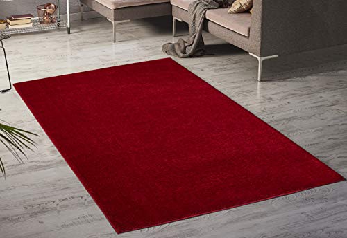 Serdim Rugs Paris Living Room Gliiter Teppich, Polyester, 120 x 120 cm, Rot von Serdim Rugs