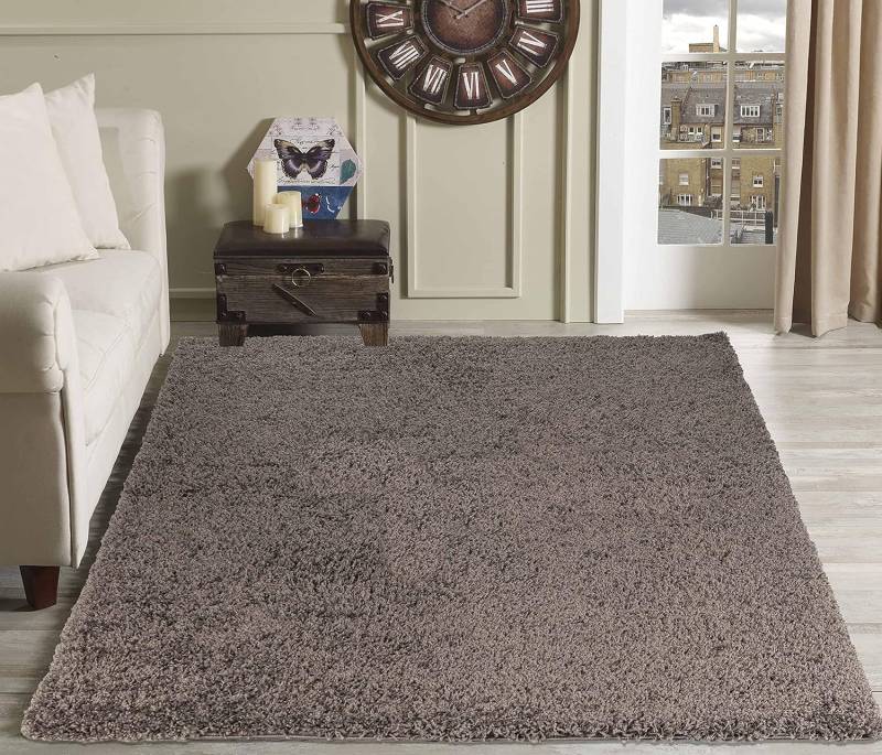 Serdim Rugs Teppich Bereich Wohnzimmer Teppiche Taupe Polypropylen 80x150cm  B-Ware von Serdim Rugs
