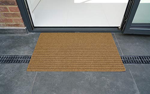 Serdim Rugs Trapper rutschfeste, gerippte, strapazierfähige Matten, beige, 50 x 80 cm(1'8" x 2'7") von Serdim Rugs