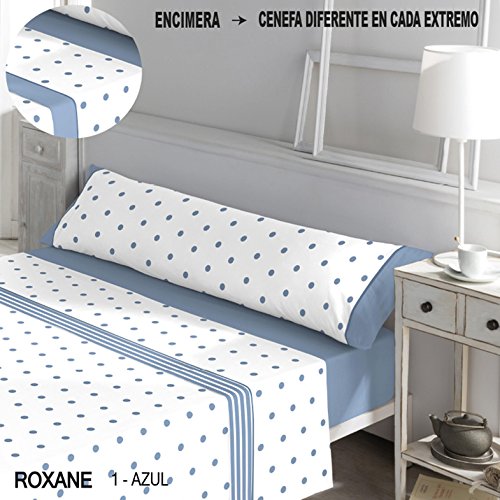 Serena Cotton-Luxe Roxane Bettwäsche 135x200x27 cm blau von Serena Cotton-Luxe