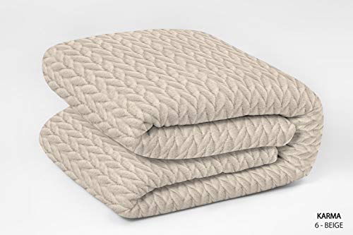 Serena Sherpa Karma Mehrzweckdecke, Beige, 160 x 220 cm von Serena Sherpa