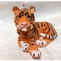 Handgemachte Tiger Kerze, Wachsbasis, Eco Vegan Freundlich. | Lieferung in Die Usa Verzollt von SerendipityCandleCo