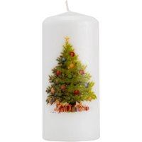 Tannenbaum Weiß Kirchenkerze Stumpenkerze. Unparfümiert, Langsam Abbrennend, Eco & Vegan Freundlich. | Lieferung in Die Usa Verzollt von SerendipityCandleCo