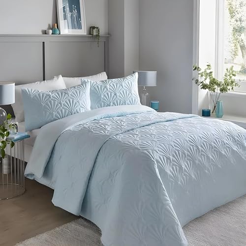 Serene Cavali Pinsonic Bettbezug-Set, Super-Kingsize-Bett, Enteneiblau von laqula