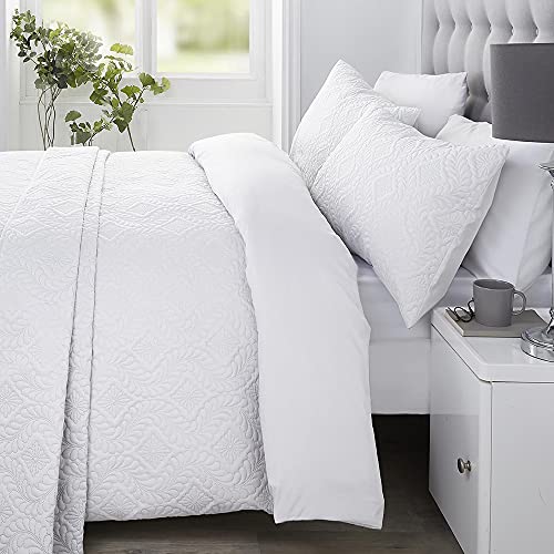 Serene - Gianna – Pinsonic Bettbezug-Set – Einzelbettgröße in Weiß von laqula