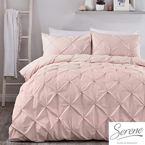 Serene Lara Bettbezug-Set mit Falten, Blush, Einzelbett von laqula