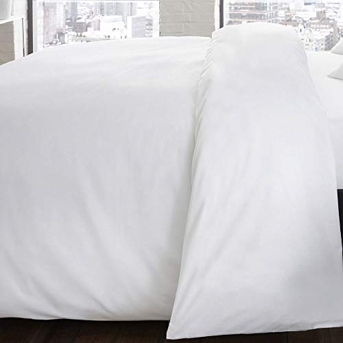 Serene Plain Dye Pflegeleichter Bettdeckenbezug, weiß, Einzelbett von Serene