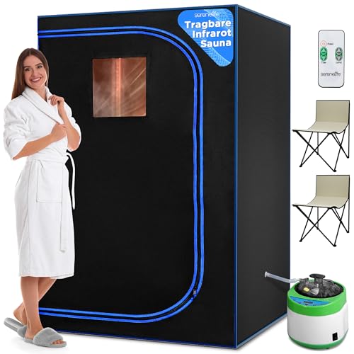 SereneLife mobile Sauna, mini Sauna für 2 Personen, mobile Dampfsauna für zuhause, Portable Sauna, Heimsauna, Sauna Zubehör: Dampfgenerator, 2 Stühle, Controller für Hitze- Zeiteinstellung SereneLife mobile Sauna, mini Sauna für 2 Personen, mobile Dampfsauna für zuhause, Portable Sauna, Heimsauna, Sauna Zubehör: Dampfgenerator, 2 Stühle, Controller für Hitze- Zeiteinstellung von SereneLife