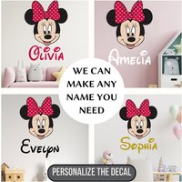 Mädchen Name Wandtattoo Minnie Maus Personalisierte Baby Dekor Spielzeug Box Vinyl Aufkleber Benutzerdefinierte Kinderzimmer Zimmer Mädchen Name Wandtattoo Minnie Maus Personalisierte Baby Dekor Spielzeug Box Vinyl Aufkleber Benutzerdefinierte Kinderzimmer Zimmer von SereneWallpaper