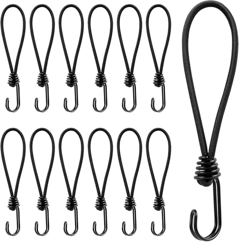 Serenelight 12 Stück Spanngummi mit Haken,Expander mit Haken,Gummispanner mit Haken, Multifunktional Hochbelastbare Planenspanner, für Stationäre Transportanhänger Banner Plakate Zelte (Schwarz 15cm) Serenelight 12 Stück Spanngummi mit Haken,Expander mit Haken,Gummispanner mit Haken, Multifunktional Hochbelastbare Planenspanner, für Stationäre Transportanhänger Banner Plakate Zelte (Schwarz 15cm) von Serenelight