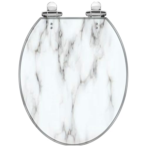 Toilettensitz aus Harz,Dicker Universal Toilettensitz,Fester Sitz,Farbiger Toilettensitz,langsam schließend,mit Schnellverschluss Scharnieren,WC Sitz mit Deckel,leicht zu reinigen von Serenitison