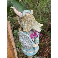 Zaunhocker Kunst Für Den Staketenzaun Keramik Mit Wikinger Garten von SerenoDesigns