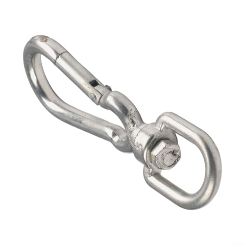 Edelstahl-Karabinerhaken mit 360-Grad-Drehung zum Tauchen und zur Haustierleine (95 mm) von Serenophile