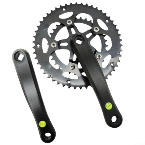 Fahrrad-Getriebe-Set, Doppelkette, 34/50t 170 mm, quadratisches Loch, Al6061, kompatibel mit 8/9-Gang-Zahnscheiben, Elektrofahrrädern Fahrrad-Getriebe-Set, Doppelkette, 34/50t 170 mm, quadratisches Loch, Al6061, kompatibel mit 8/9-Gang-Zahnscheiben, Elektrofahrrädern von Serenophile