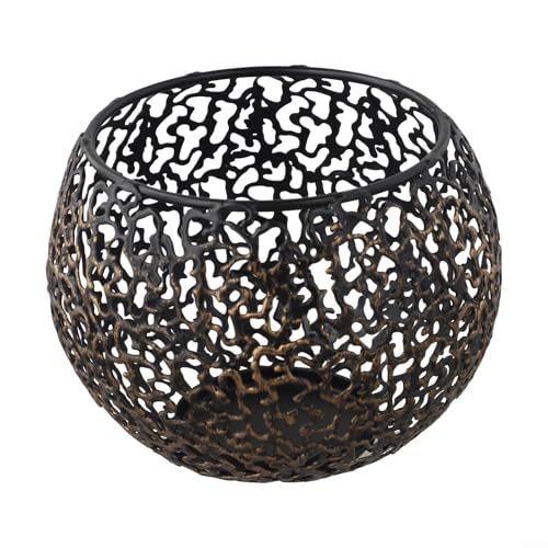 Goldfarbene Metall-Kerzenhalter mit einzigartigen Designs, um jedes dekorative Thema oder Anlass zu ergänzen (schwarz) von Serenophile