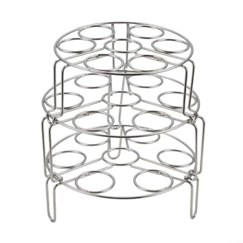 Multifunktionale 304 Edelstahlregale, perfekte Lösung für Eierdampfhalter oder allgemeine Kochhelfer (7 Löcher, 3 Stück) von Serenophile