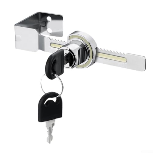 Sägezahnschloss, Zinklegierung, Glasschiebetürschloss für 12 mm Glas mit sicherem, rutschfestem Griff für verschiedene Schranktypen (A) von Serenophile