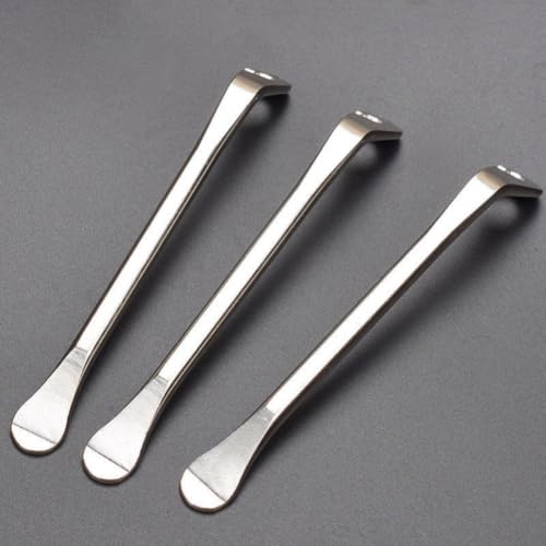Verchromtes Metall-Fahrrad-Reifenheber-Werkzeug-Set, verbreitertes Design für effektive und sichere Schlauchentfernung (3-teilig) von Serenophile