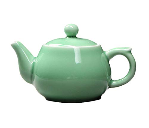 Celadon Teekanne, Jadegrün, Porzellan-Teekanne, Kungfu-Tee-Utensil, Teezeremonie, 4 optionale Farben, Pflaumengrün von Seres