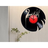 Schwarze Schwan Vinyl Wanduhr, Wandkunst, Ballerina Geschenke, Ballett Tanz Kunst Geschenke von SergioArtStudio