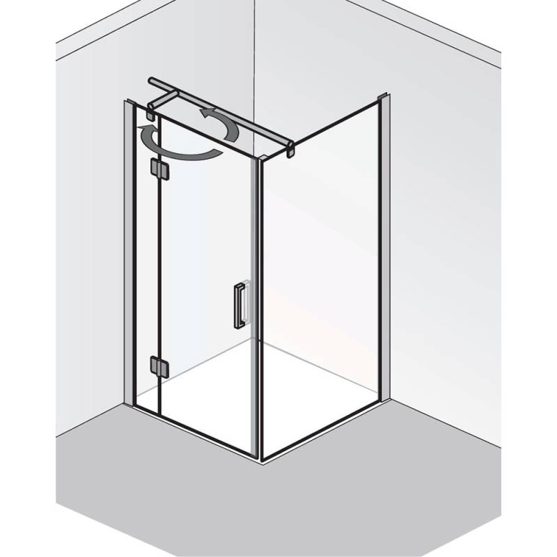 HSK Aperto Drehtür pendelbar an Nebenteil mit Seitenwand SpeedLine... von Serie Aperto