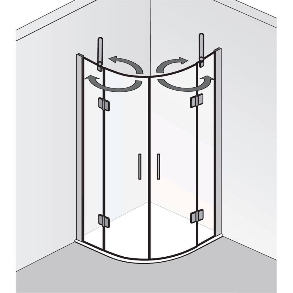 HSK Aperto Runddusche pendelbar 4-teilig SpeedLine von Serie Aperto