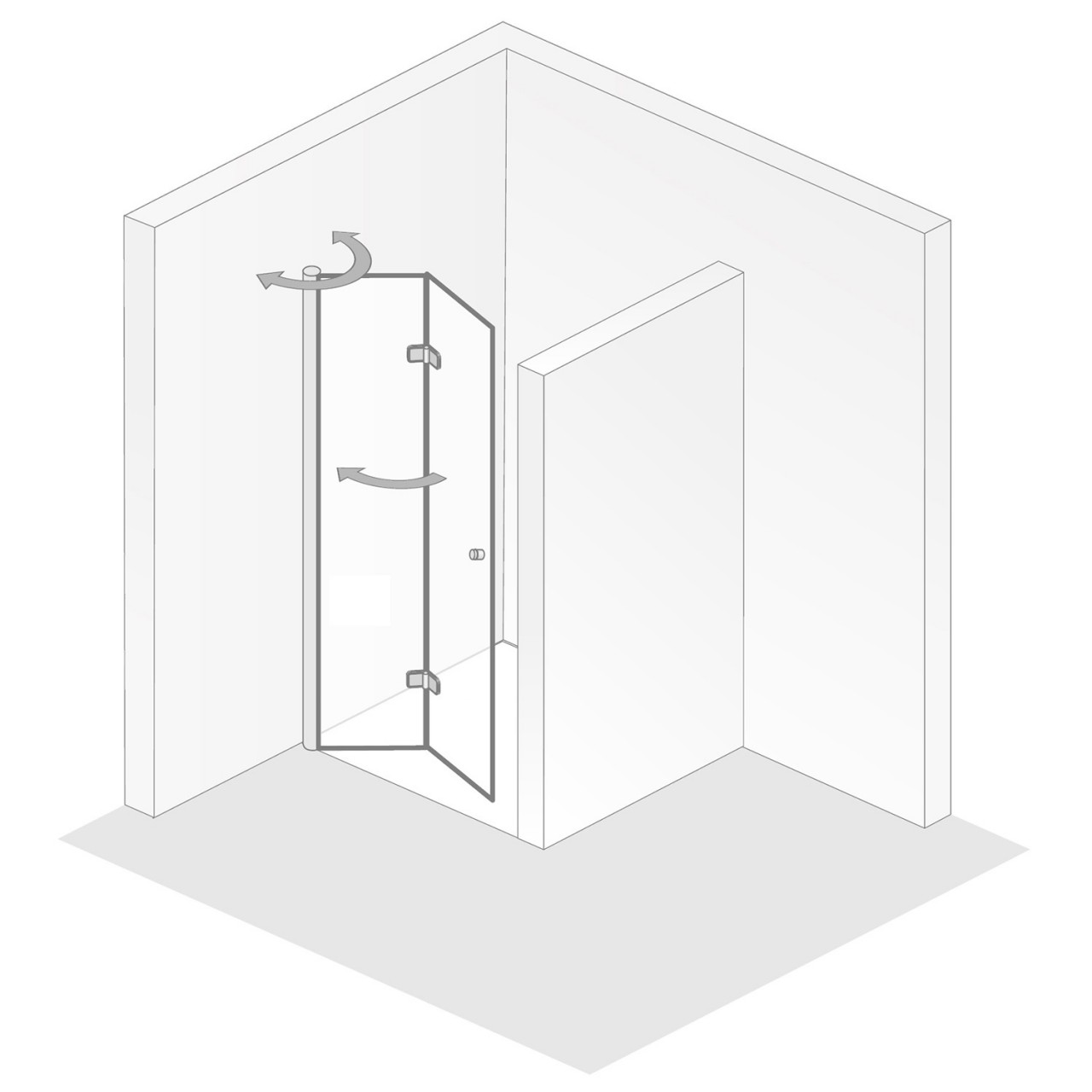 HSK Exklusiv 2.0 Drehfalttür Nische Duschkabine HSK Exklusiv 2.0 Drehfalttür Nische Duschkabine von Serie Exklusiv