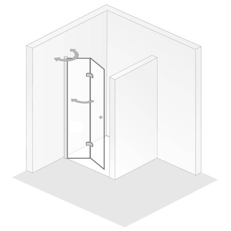 HSK Exklusiv 2.0 Drehfalttür Nische Duschkabine HSK Exklusiv 2.0 Drehfalttür Nische Duschkabine von Serie Exklusiv