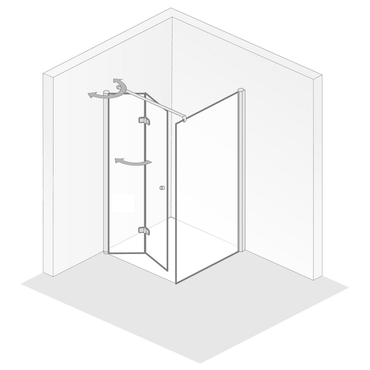 HSK Exklusiv 2.0 Drehfalttür mit Seitenwand Duschkabine HSK Exklusiv 2.0 Drehfalttür mit Seitenwand Duschkabine von Serie Exklusiv