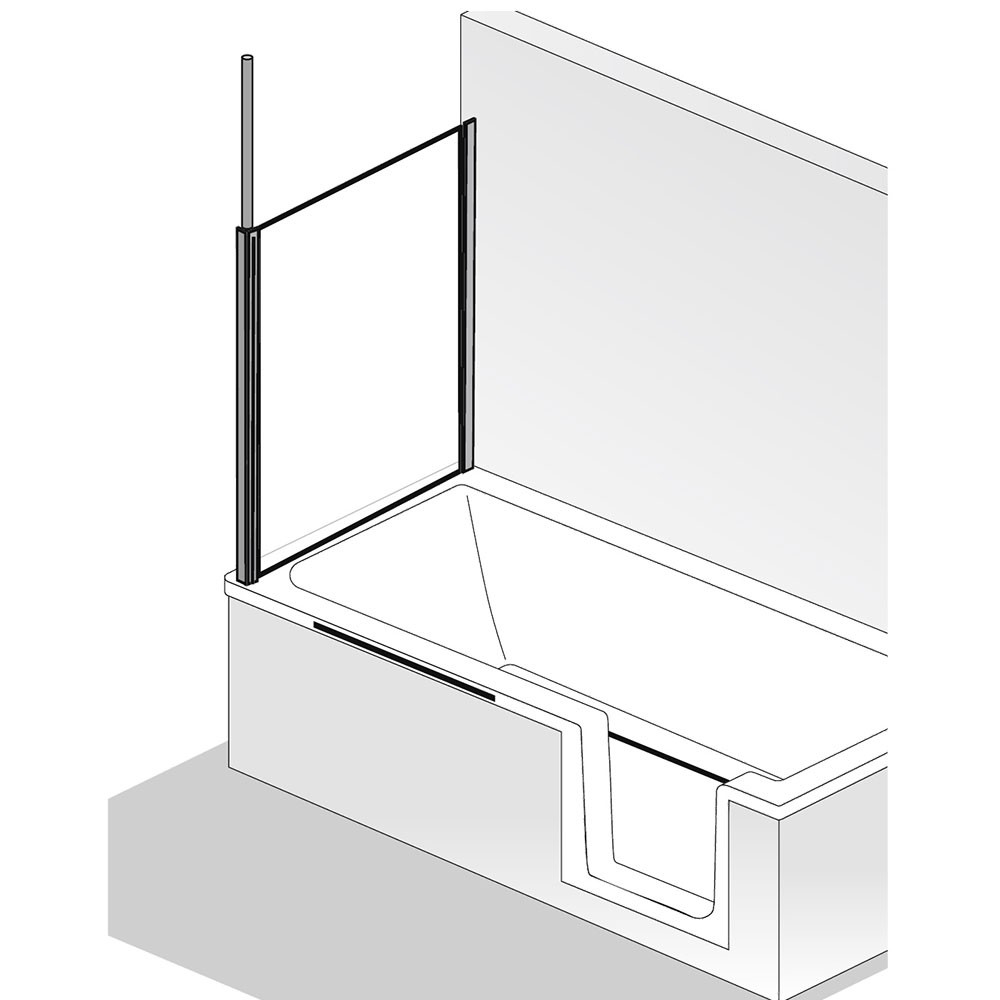 HSK Seitenwand zu Badewannenaufsatz Premium Softcube von Serie Premium Softcube