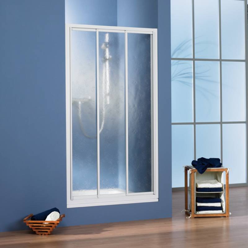HSK Prima Gleittür Nische 3-teilig Kunstglas Duschkabine von Serie Prima
