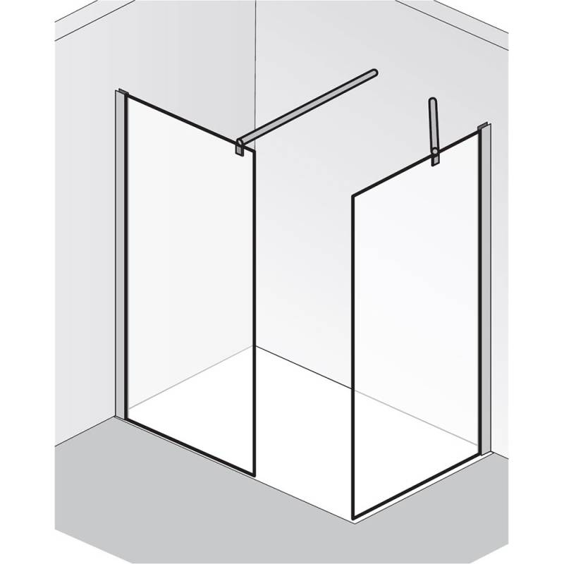 HSK Walk In Premium 2 gerades Element + Seitenwand SpeedLine... von Serie Walk In
