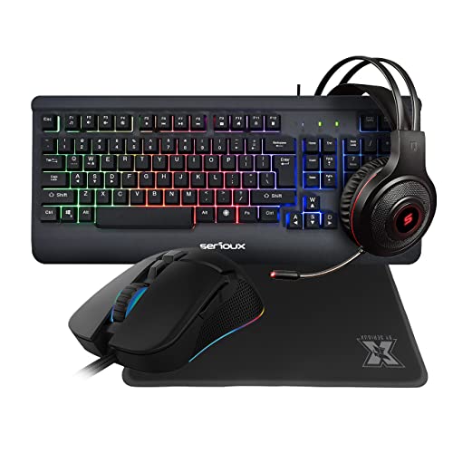 Gaming KIT SERIOUX KAYEL 4 IN 1, Keyboard, Mouse, Headset, Mousepad von Serioux