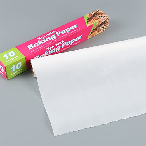 Antihaftbeschichtetes Backpapier, 30 Cm, 20 M, ölabsorbierendes Papier, Fettabsorberblätter, Lebensmittelechtes Ölfilterpapier Für Grillkuchen, Brot von Serlium