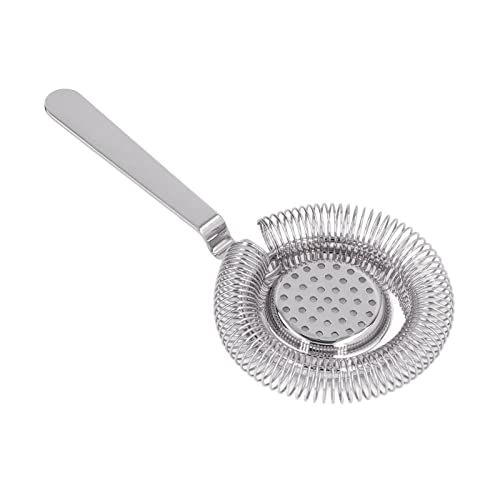 Serlium Barsieb Cocktailsieb,21CM Feinfilterung Edelstahl Cocktail Strainer Filterwerkzeug für Barwerkzeug-Getränkesieb (Silber-) von Serlium