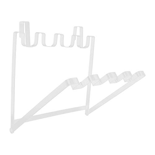 Serlium Müllsackständer Küchenschränke Hängender Faltbar Müllbeutelhalter Eisenkunst Müllsack Halter mit Haken,Praktische Küche Plastiktüte Kleiderbügel,für Schranktüren(Weiß) von Serlium