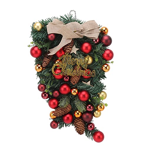 Serlium Weihnachtstür-umgedrehter Baum, Künstlicher, Handgefertigter Weihnachts-Türschmuck Für Kamin, Fenster, Wand von Serlium