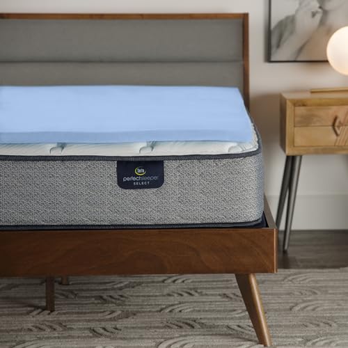 Serta Comfort Cool Gel-Matratzenauflage, Memory-Schaum, Blau von Serta
