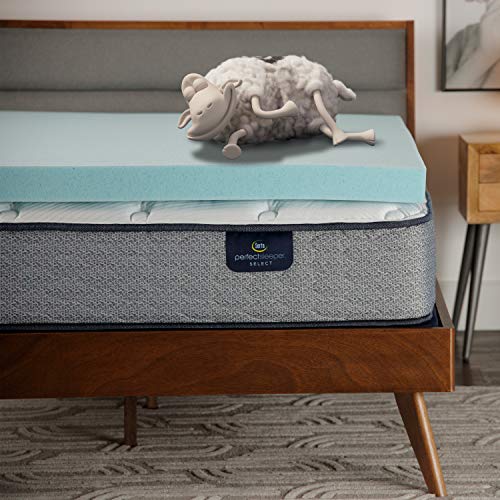 Serta ThermaGel Matratzenauflage Memory Foam Twin XL, Blau von Serta