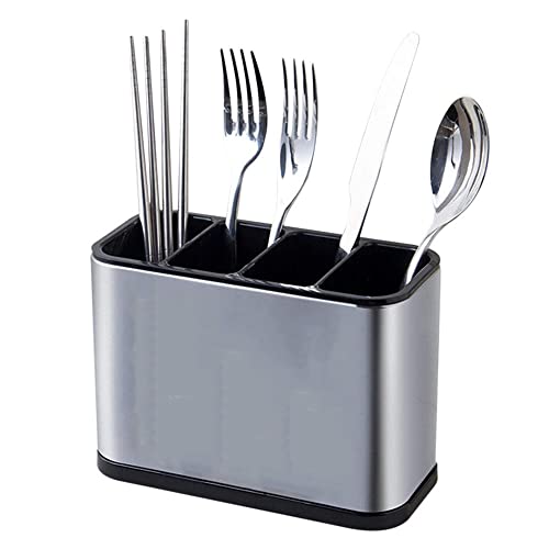 Sertay Besteckhalter, Abtropfschale Besteckkasten, Utensilienhalter Für Die Küche, Küchen Utensil Behälter, Utensilien Behälter, 4 Gitter Utensilienhalter, für Suppenlöffel, Löffel, Gabel(Quadratisch) Sertay Besteckhalter, Abtropfschale Besteckkasten, Utensilienhalter Für Die Küche, Küchen Utensil Behälter, Utensilien Behälter, 4 Gitter Utensilienhalter, für Suppenlöffel, Löffel, Gabel(Quadratisch) von Sertay