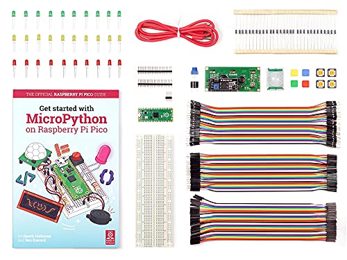 BerryBase Projekt Starter Kit für Raspberry Pi Pico, Komplett Kit inkl. Raspberry Pi Pico und Buch Get Started with MicroPython on Raspberry Pi Pico, Komplette Komponenten Set für Raspberry Pi Pico von BerryBase