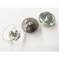 Breiter Runder Glasknopf - Spiegelschrankknopf, 2Er-Set von SerunicHome