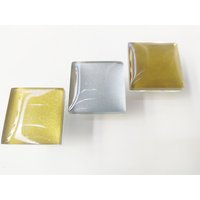 Glas Handbemalt Gold Und Silber Knauf - Bunte Quadrat , 2Er Set von SerunicHome