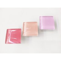 Glas Handbemalt Pink Varietät Knauf - Bunte Quadrat , 2Er Set von SerunicHome