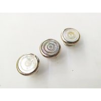 Kleiner Runder Perlmuttknopf Mit Eingelegtem - Perlmuttschrankknopf Kreismuster, 2Er-Set von SerunicHome