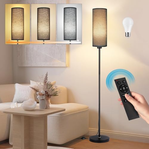 Seruno X Stehlampe Wohnzimmer, Schwarz Standleuchte mit Fernbedienung, Dimmbare Farbtemperaturen 9W LED Glühbirne, Modern Stehlampe mit Fußschalter, Leselampe für Wohnzimmer Schlafzimmer Büro Seruno X Stehlampe Wohnzimmer, Schwarz Standleuchte mit Fernbedienung, Dimmbare Farbtemperaturen 9W LED Glühbirne, Modern Stehlampe mit Fußschalter, Leselampe für Wohnzimmer Schlafzimmer Büro von Seruno X