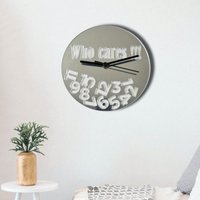 "Runde "Who Cares" Acryl-Uhr - Viele Farben | Maßgeschneiderte Formen Und Größen" von ServeWell