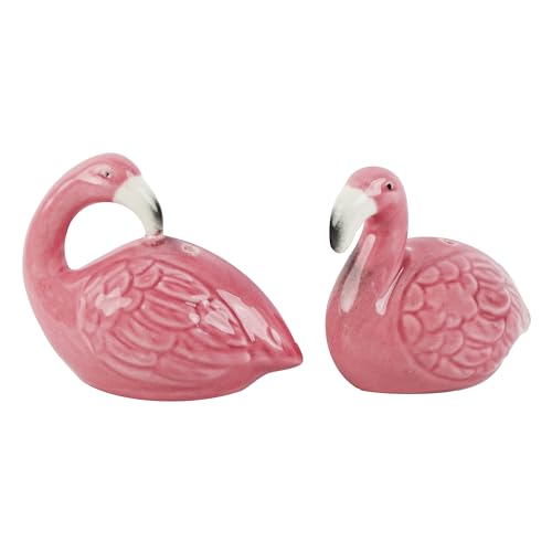 Salz- und Pfefferstreuer, Keramik, Vogel, Sammler, Küchendekoration, Flamingo von Servette Home
