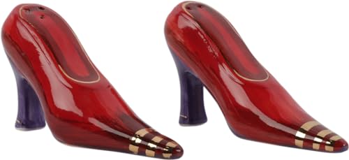Salz- und Pfefferstreuer-Set mit Stöckelschuhen, perfekt für Küchendekoration und Tischdekoration, Salz- und Pfefferstreuer-Set, Rot von Servette Home